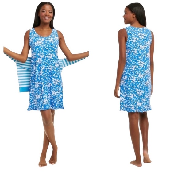 DRAPER JAMES Floral Ruffle Nightie Gown S/M - Picture 2 of 9